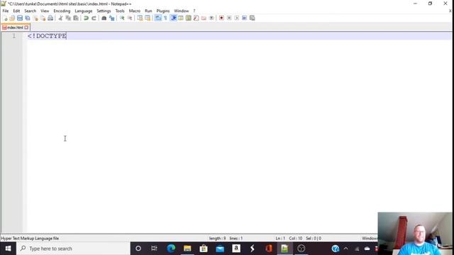 Basic HTML Part 1 - Basic index.html structure