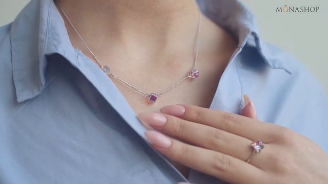 Браслет, колье, серьги и кольцо «Миражи» с кристаллами-хамелеонами Swarovski смотреть онлайн