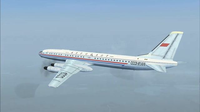 FS2004 Перелёт Домодедово Ванкувер на Ту-114 смотреть онлайн
