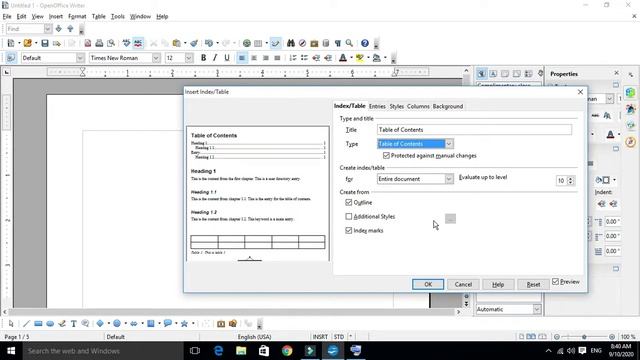 How to Create Table of content in Open Office Writer | Unique Learning System | ULS смотреть онлайн