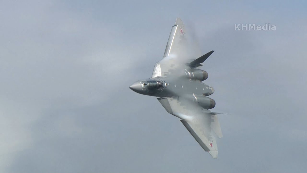 Су-57 устрашающий звук, тренировочный полет