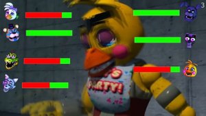 Top 5 SECURITY BREACH vs FNaF Fight Animations WITH Healthbars