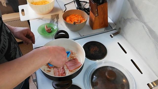 №2 Драники из тыквы. 2 рецепта. С морковью и с грудинкой.