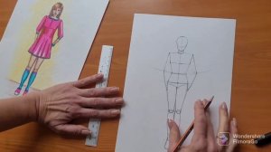 видеоурок по Изо для детей 3х и 4х классов начальной школы.  фигура человека.Скетч девушки.