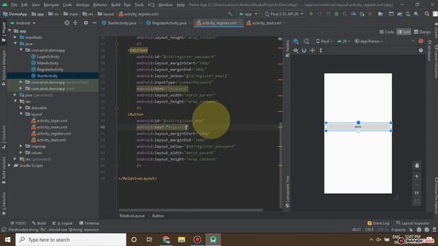#2 Register User -Firebase tutorial |Free Source Code| Engineer output