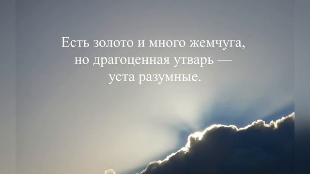 Притчи 20 / Книга Притчей Соломоновых / Читайте или слушайте «Притчи» / одну в день