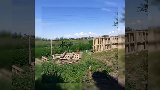 Как сделать забор из поддонов смотреть онлайн