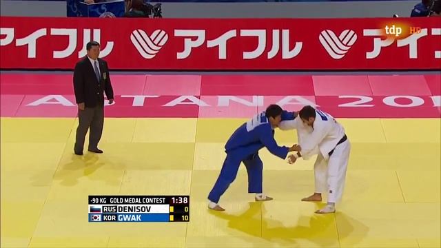 GWAK DONG-HAN vs KIRILL DENISOV - JUDO WORLD CHAMPIONSHIPS - 90KG смотреть онлайн
