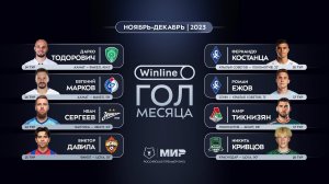 Winline гол месяца в Мир РПЛ | Ноябрь – декабрь 2023 | Претенденты