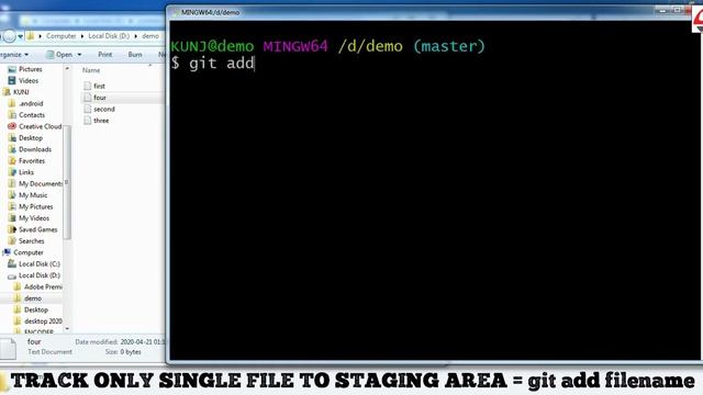 #16 HOW TO TRACK ONLY SINGLE FILE TO STAGING AREA IN GIT