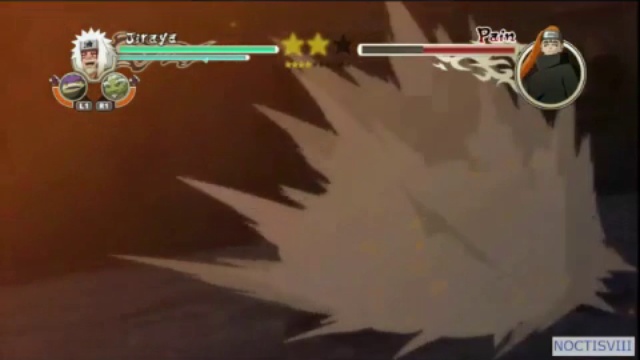 Naruto Shippuden Ultimate Ninja Storm 2 - Jiraiya vs Pain - Boss Battle