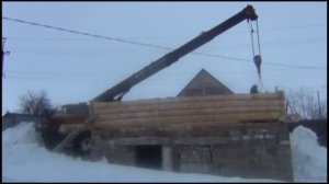 Процесс сборки сруба 7,4х8,15