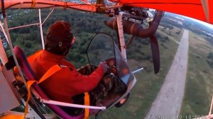 Ультралайт Е-12НК-447, тест №7 - планирование с выключенным двигателем на скорости 70 км/ч