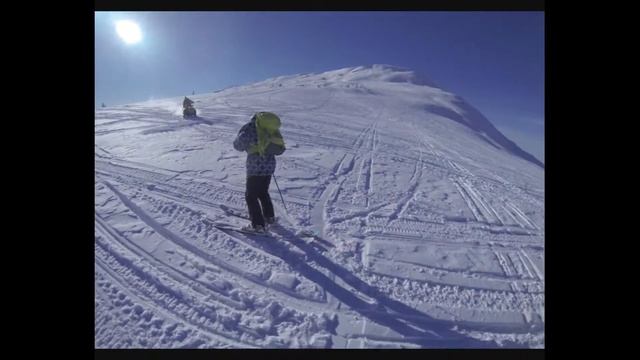 Покатушки в Шерегеше с горы Курган (Поклонный крест) смотреть онлайн