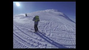 Покатушки в Шерегеше с горы Курган (Поклонный крест)