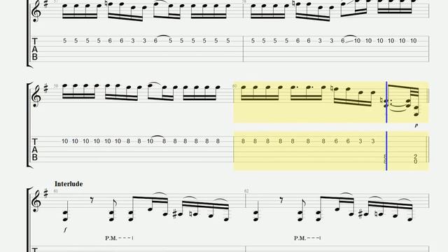 Metallica Tabs - Sad But True - Lead Guitar