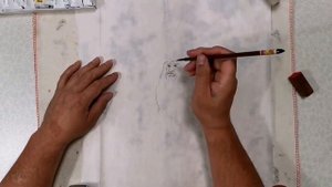 Китайская живопись. Традиционная китайская живопись; живопись в жанре "гунби"будд, лохань.