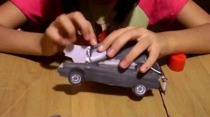 Аппликация из бумаги - машина