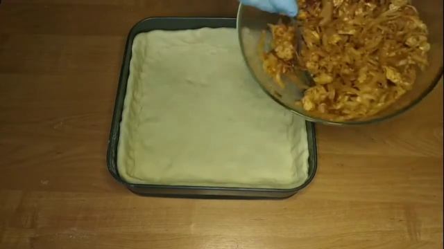 Пирог с капустой и курицей( без дрожжей)?Тесто на ряженке.