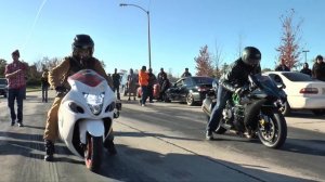 Kawasaki H2 vs Hayabusa | Street Race!