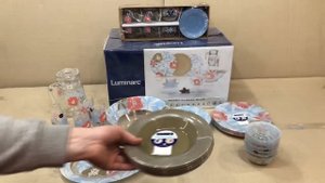 Hightool.shop. Столовый сервиз Luminarc Peony Floral Blue 46 предметов N6255 Trim