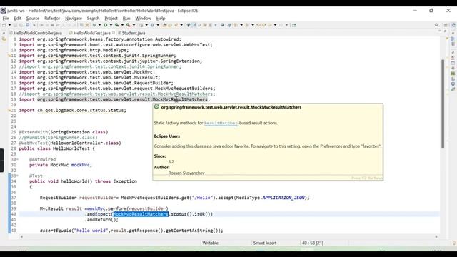 Junit-lesson12-Unit test for Status Check with 200Ok смотреть онлайн
