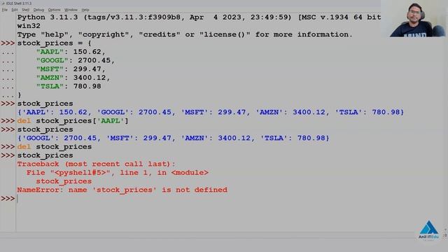P119 - Del Keyword in Python [తెలుగు]