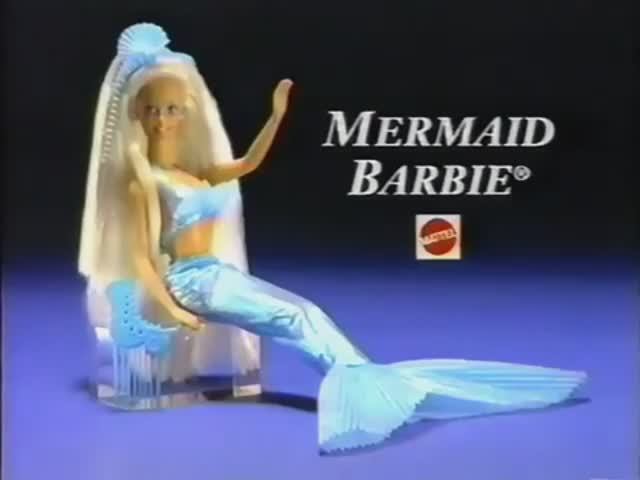 1992 Реклама куклы Барби  Русалочка Mattel  Mermaid Barbie