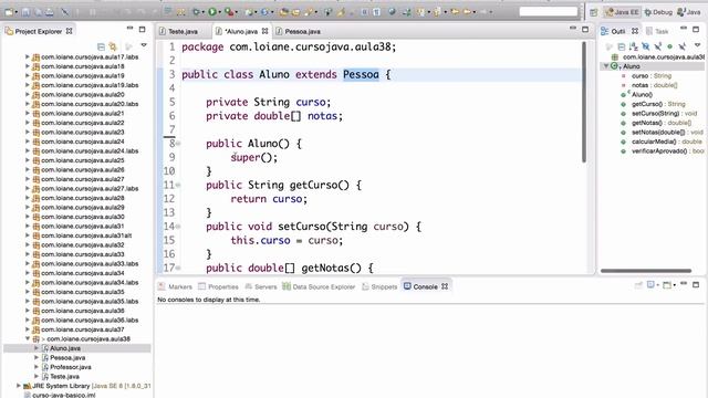 Curso de Java 38 - Orientação a Objetos: Herança: Palavra chave super смотреть онлайн