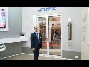 Штульповая дверь ARTLINE 82 с алюминиевыми накладками