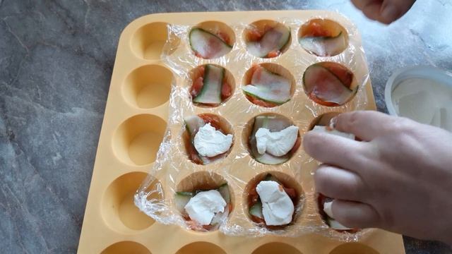 "Ленивые" суши в силиконовой форме для мини кексов. смотреть онлайн