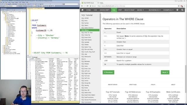 SQL Server Lesson 3 w3schools part 1