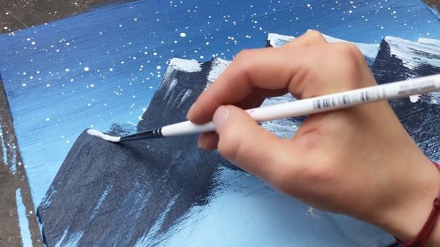 Як намалювати гори акрилом / Легка техніка малювання акрилом смотреть онлайн