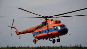 Взлёт Ми-8Т  RA-24715  ПОЛЯРНЫЕ АВИАЛИНИИ