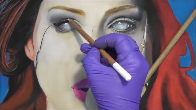 "Happiness lies in her own hands" Gouache and pastel portrait смотреть онлайн