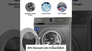 Midea 7 Kg Fully Automatic Front Load Waashing Machine (MF100W70/T-IN, Silver, MF100 Series)