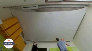 Отслоилась штукатурка от застройщика, смонтировали натяжной потолок!