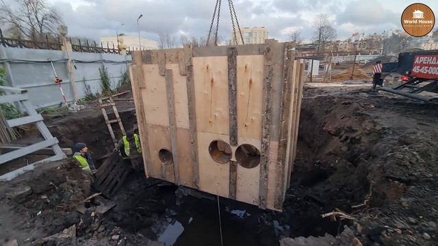 Устройство МОНОЛИТНОЙ ПЛИТЫ с приямками под коммуникации