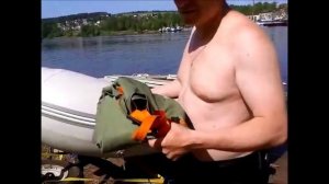 первый спуск лодки пвх ндх 330 с прицепа водник.