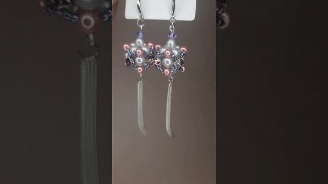 Сережки #бисероплетение #бисерныеукрашения #избисера #бисер #украшения
