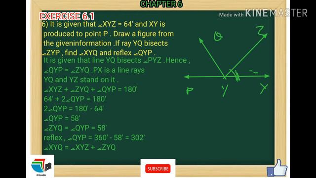 CLASS 9 MATHS || CHAPTER 6 || LINES AND ANGLES || EXERCISE 6.1 QU.NO 6 || #class9mathsrishabhtiwari смотреть онлайн