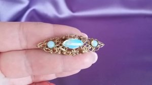 Броши с опаловым (опалитовым) стеклом!  Броши Чехословакия!Моя винтажная коллекция!