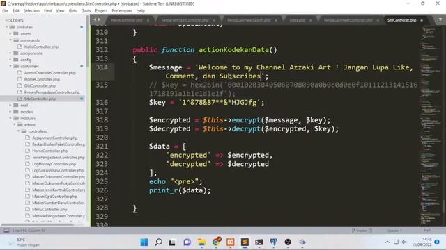 Two-way Encrypted & Decrypted Message on Yii2 Framework - @AZZAKIART смотреть онлайн