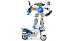 Разборка - сборка BAZUMI / Робот трансформер коллекционный металлический "мотоцикл полицейский"