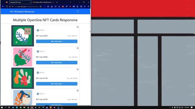 Embed OpenSea NFT Cards in Responsive Flex Layout HTML CSS git repo смотреть онлайн