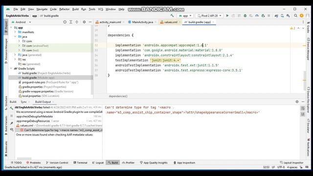 Android can't determine type for tag 'macro' name="m3_comp_assist_chip_container_shape" смотреть онлайн