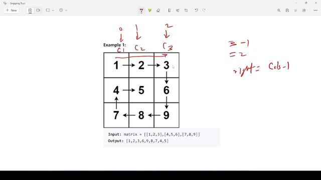 Leetcode 54. Spiral Matrix || Set Up Boundaries Approach || Java смотреть онлайн