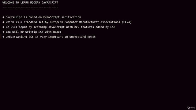 1  Modern JavaScript