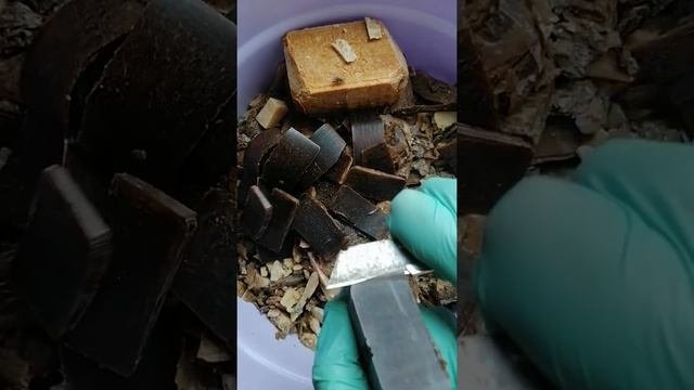 Мыло. Soap. Режу хозяйственное и дегтярное мыло. Tar And Laundry Soap Cutting. ASMR/АСМР