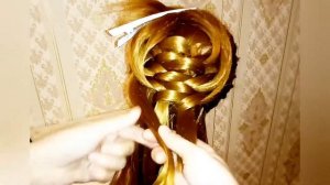 Урок 68. Коса " Двухузловая Плетёнка" Шикарная прическа на торжество и на каждый день. Красивая кос